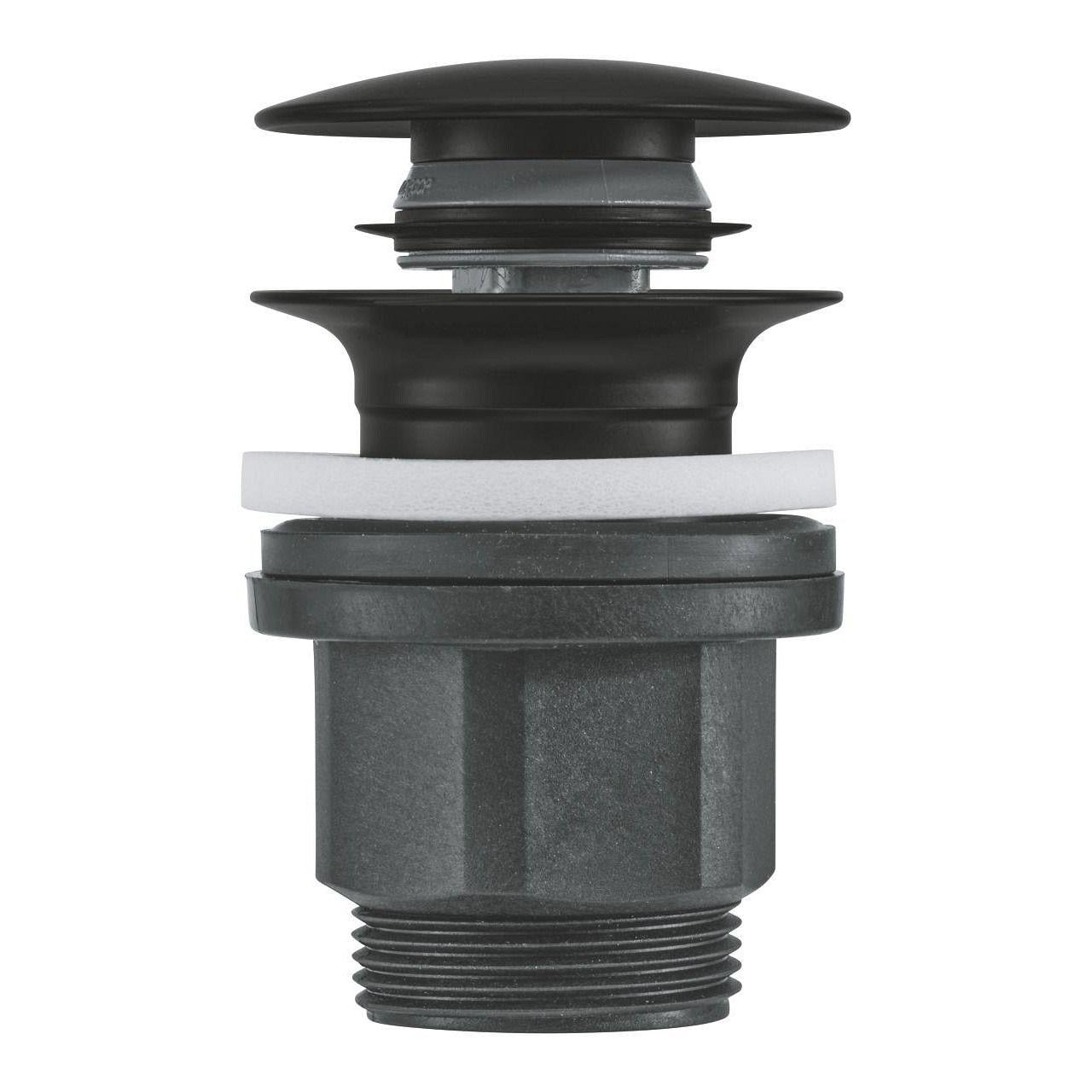 Клапан донный Grohe Click-Clack 1 1/4" для умывальника Черный матовый (1024642430)