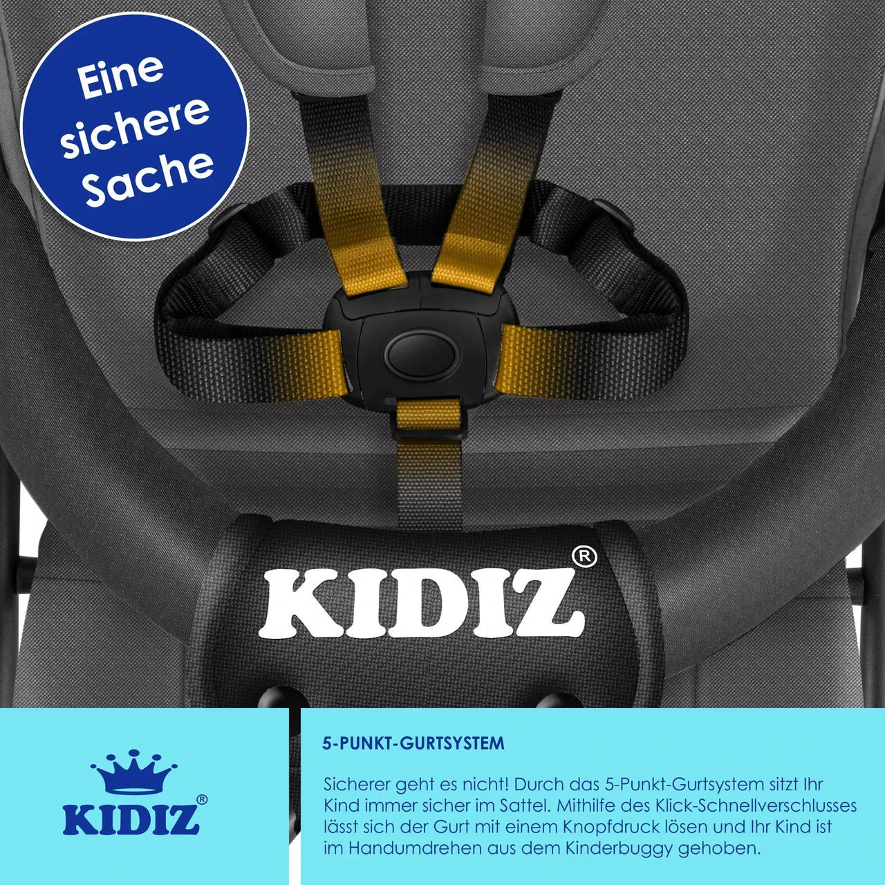 Коляска дитяча KIDIZ City-Pro 360° Темно-сірий - фото 5