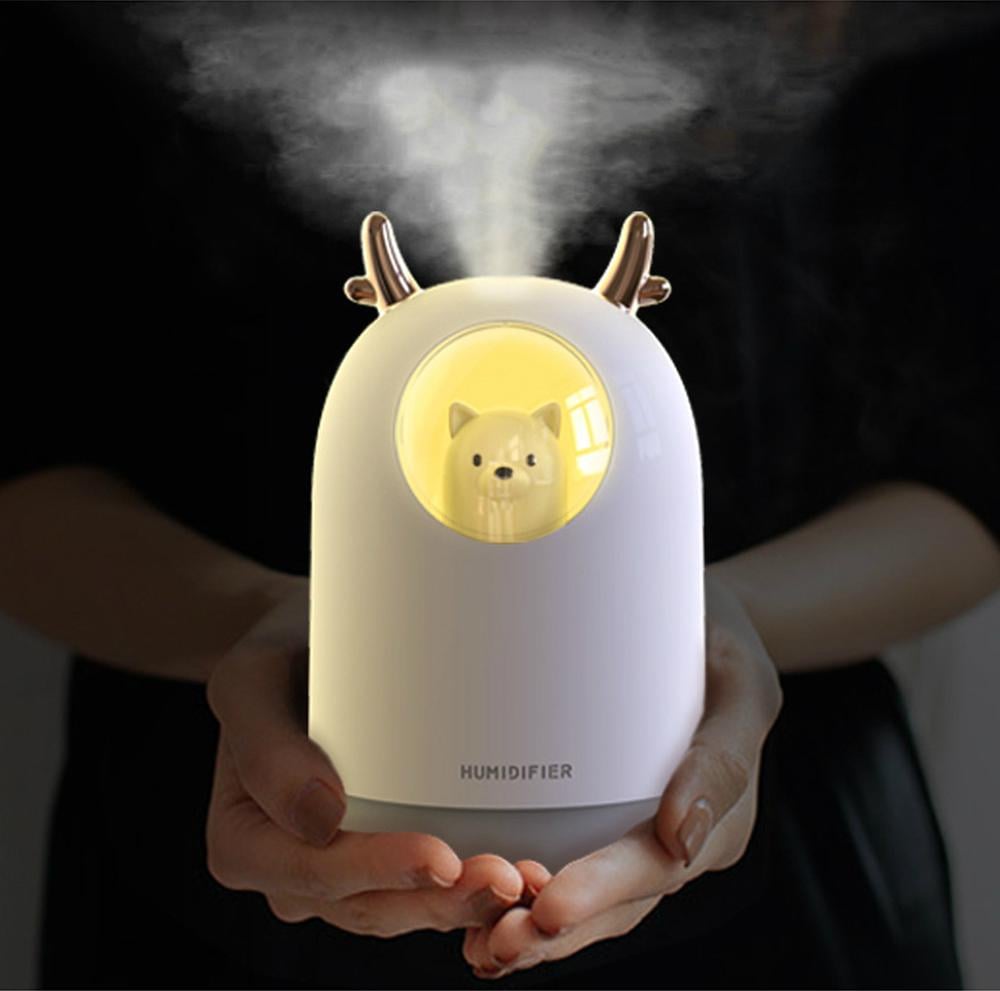 Зволожувач повітря USB Aroma Humidifier M106 з LED-підсвічуванням на 7 кольорів Білий (1138) - фото 3