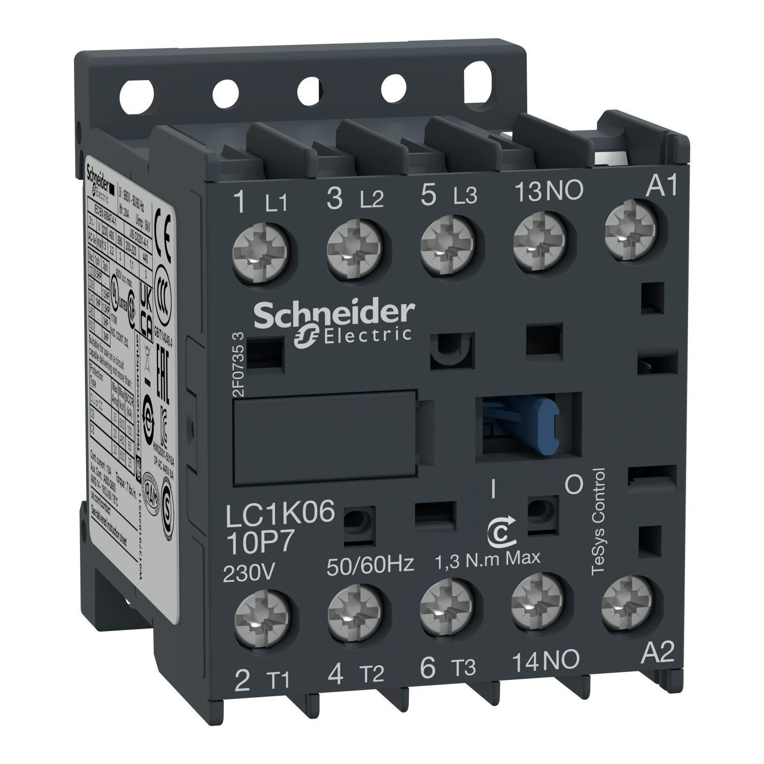Контактор Schneider Electric 3Р 1НО 09А 110V (LC1K0910F7) Контактор Schneider Electric 3Р 1НО 09А 110V (LC1K0910F7)