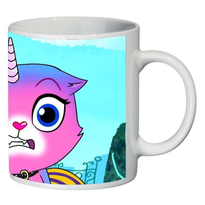 Кружка с принтом SuperCup Радужно бабочковая единорожная кошка (SC-Rainbow Butterfly Unicorn Kitty-0010)