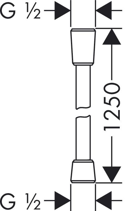 Шланг для душа Hansgrohe ISIFLEX 28272000 силиконовый 1250 мм Хром (111638) - фото 2