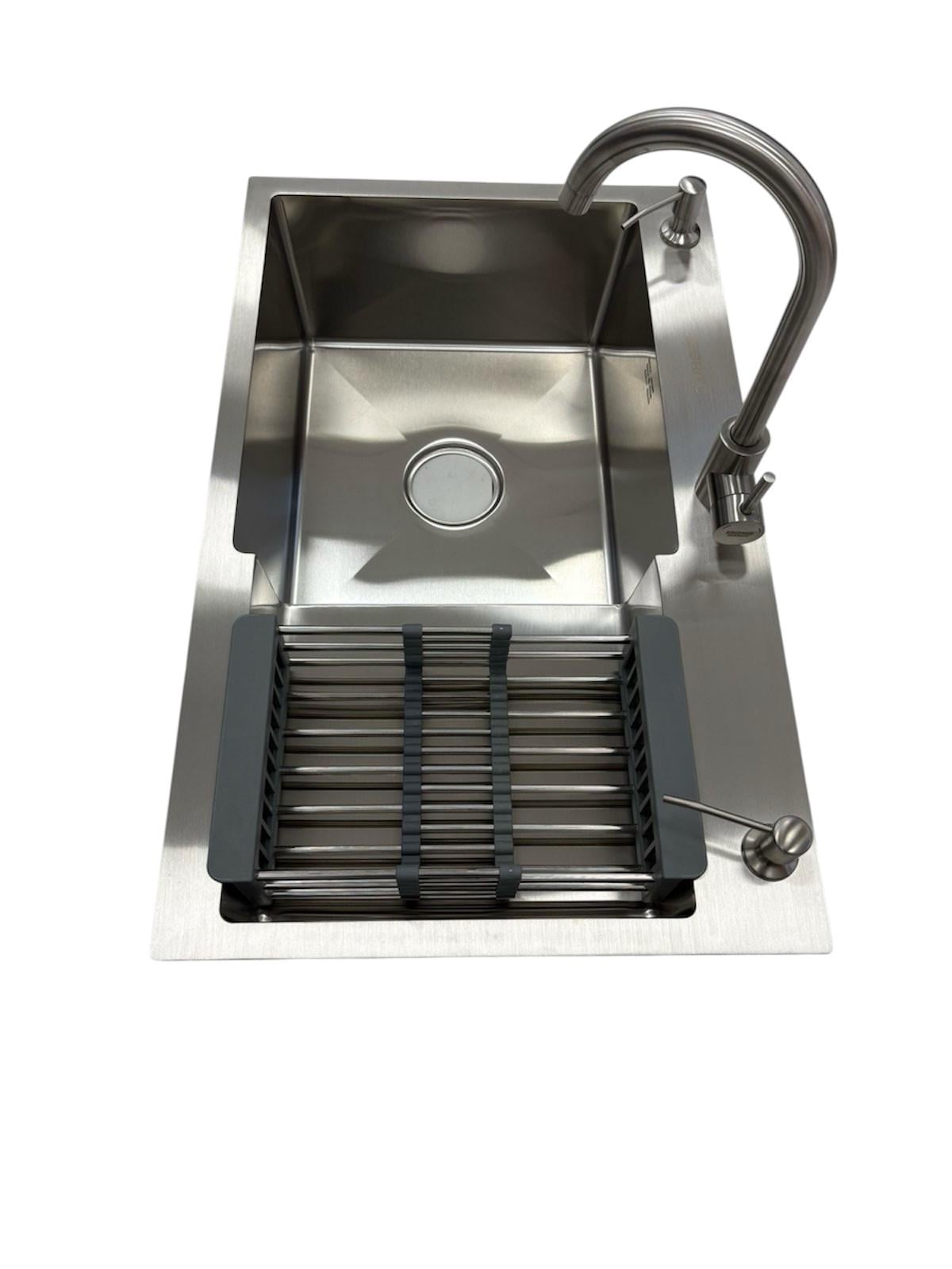 Мийка кухонна Britc 7848 LB ліва та кран з нержавіючої сталі Сірий Мийка кухонна Britc 7848 LB ліва та кран з нержавіючої сталі Сірий