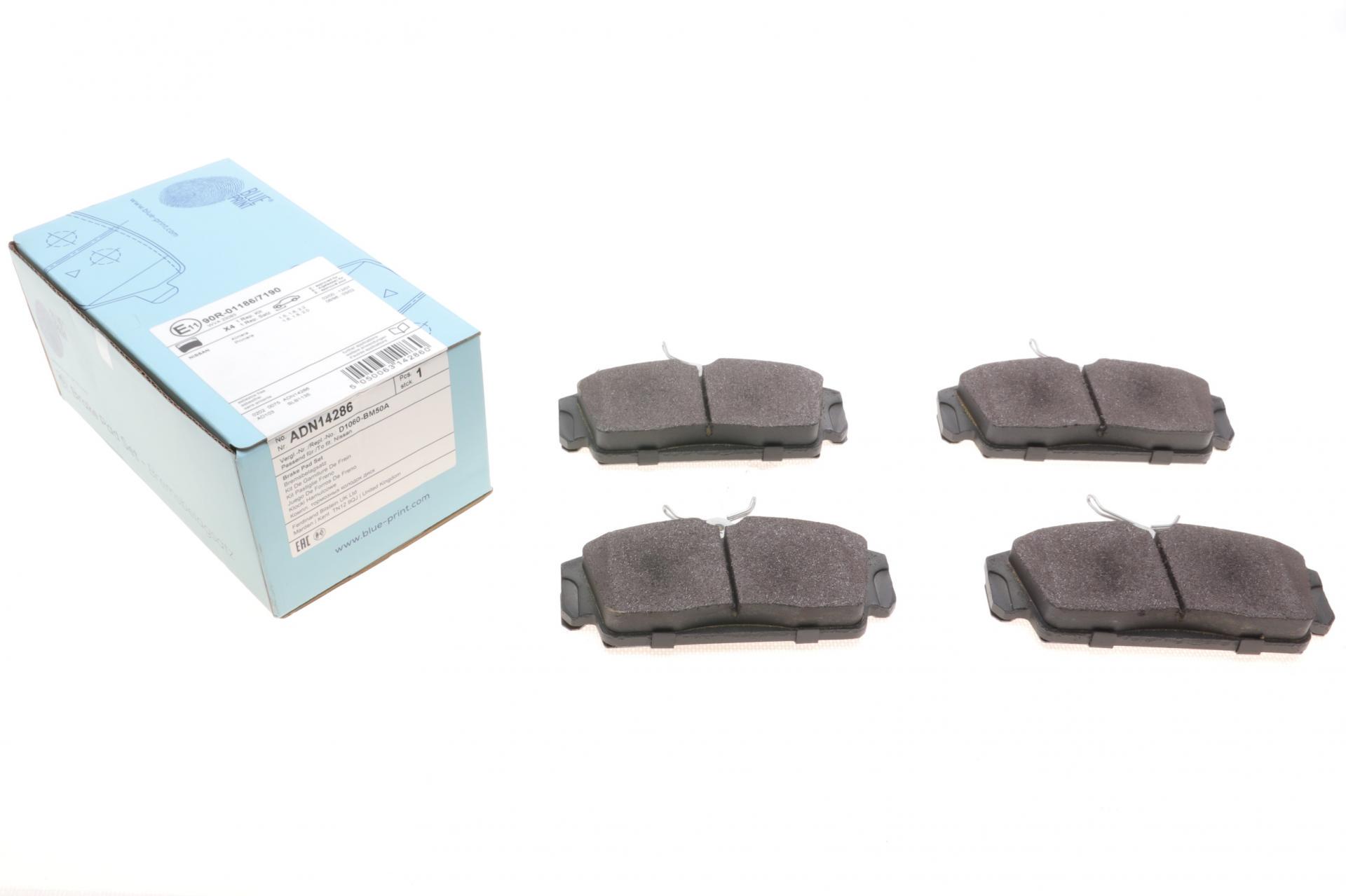 Колодки тормозные передние BLUE PRINT для Nissan Almera/Primera 1.5-1.8/1.5-2.2dCi 96-02 (ADN14286)