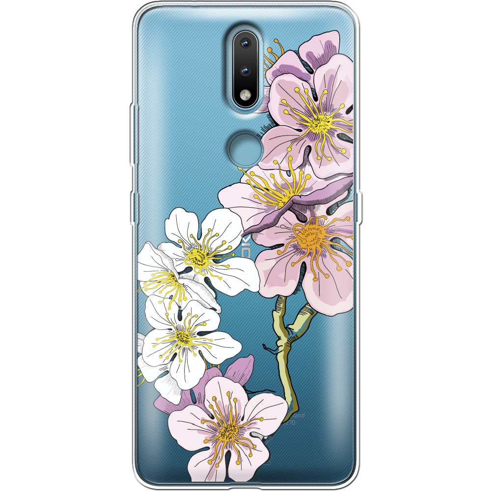 Чехол Boxface Nokia 2.4 Cherry Blossom Прозрачный силикон (41297-cc4-41297)