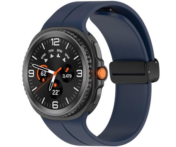 Ремешок Silicone для Samsung Galaxy Watch8/Watch8 Classic с магнитной защелкой Синий