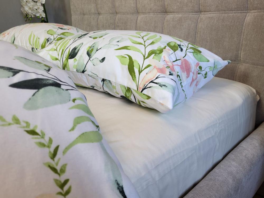 Комплект постельного белья Сальса Turkish flannel полуторный на резинке Шампань (1979653763)