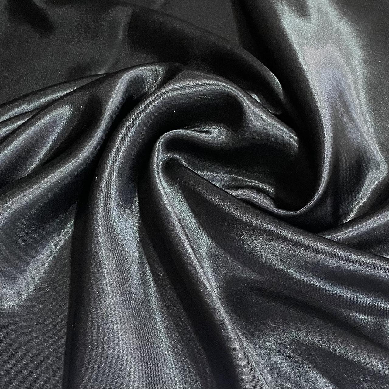Ткань атлас креп-сатин Черный (24479051) - фото 2 Ткань атлас креп-сатин Черный (24479051) - фото 2