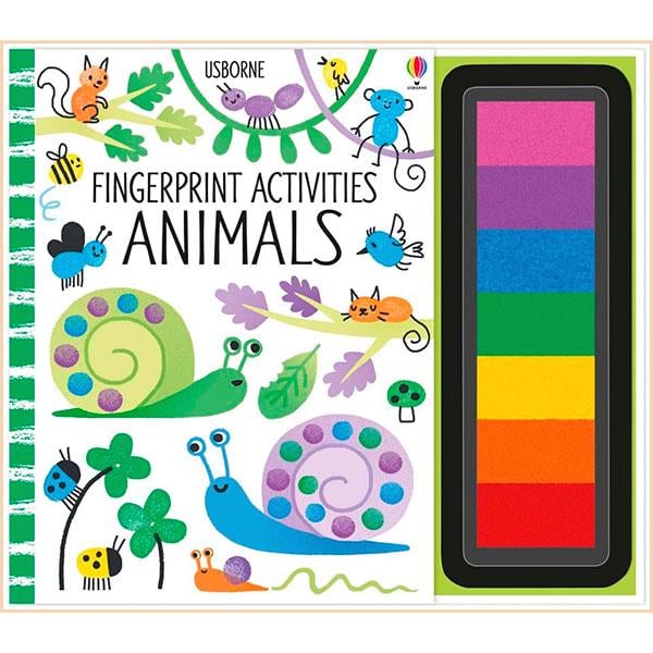 Книга Usborne "Fingerprint activities: Animals" Fiona Watt (ISBN:9781474914338)