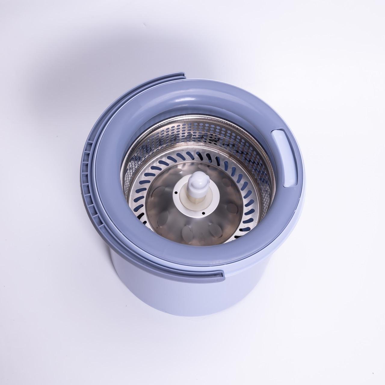 Набор для влажной уборки с круглой телескопической шваброй из микрофибры и ведром с отжимом для дома (A-035241) - фото 5 Набор для влажной уборки с круглой телескопической шваброй из микрофибры и ведром с отжимом для дома (A-035241) - фото 5