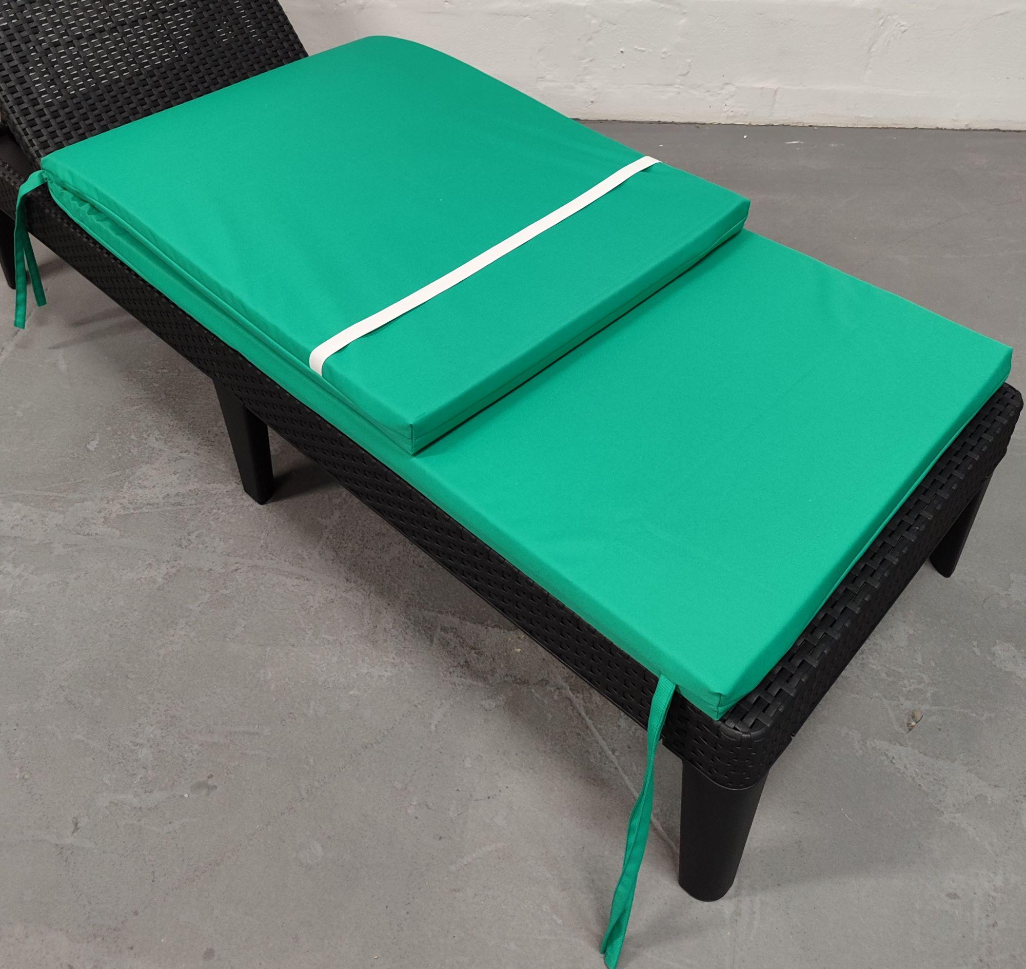 Матрас для шезлонга eGarden RIO 195x58x4 см Изумрудный (5744) - фото 3 Матрас для шезлонга eGarden RIO 195x58x4 см Изумрудный (5744) - фото 3