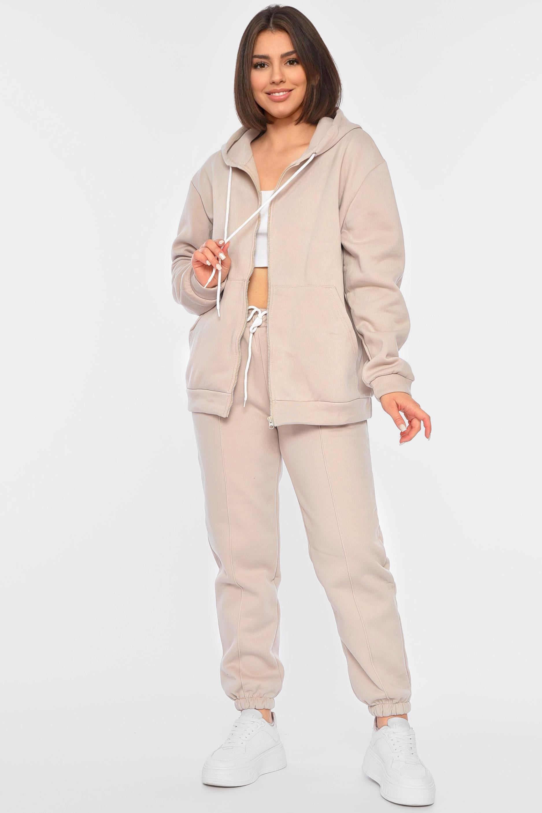 Спортивный костюм женский XL-2XL Песочный (190645)