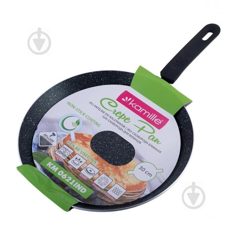 Сковорода млинець Kamille з антипригарним покриттям (індукція) 30 см