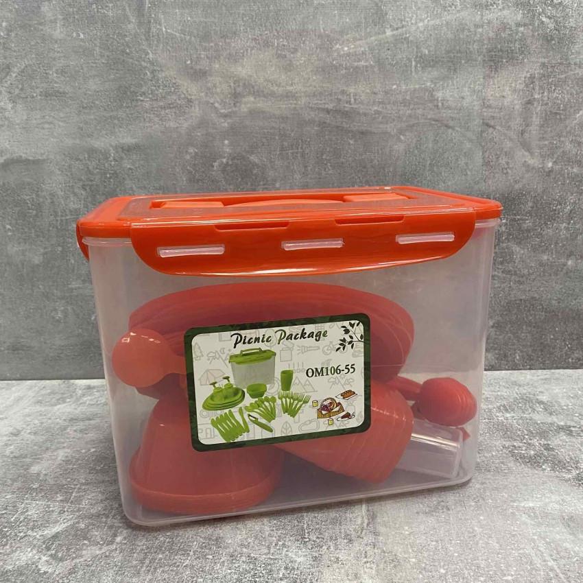 Набір для пікніка A-PLUS 106-55 6 персон 53 предмети Червоний (1833884042)