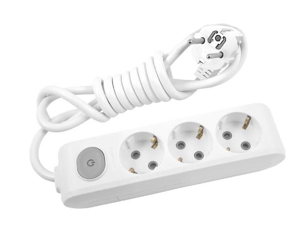 Подовжувач Panasonic WLTA04332GR-UA X-tendia із заземленням 3 гнізда 3 м з захистними шторками з вимикачем Сірий