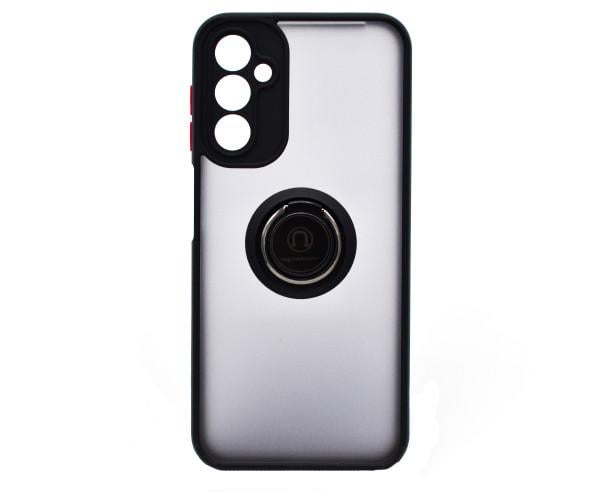 Чехол-накладка TPU Color Matte Ring для Samsung Galaxy A14 / A14 5G Чёрно-Красный