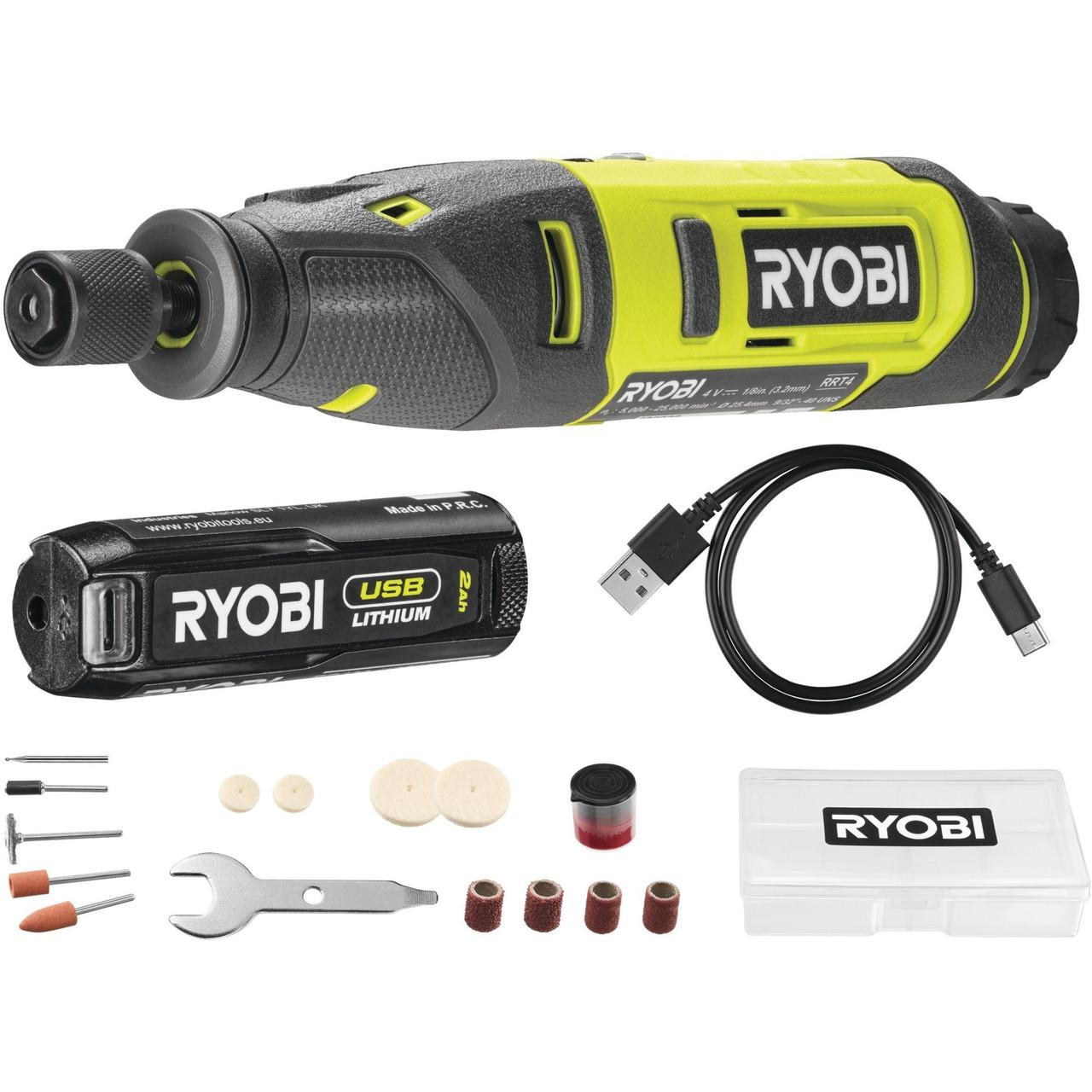 Шлифмашина гравировальная аккумуляторная Ryobi RRT4-120GA15 (iz16101)