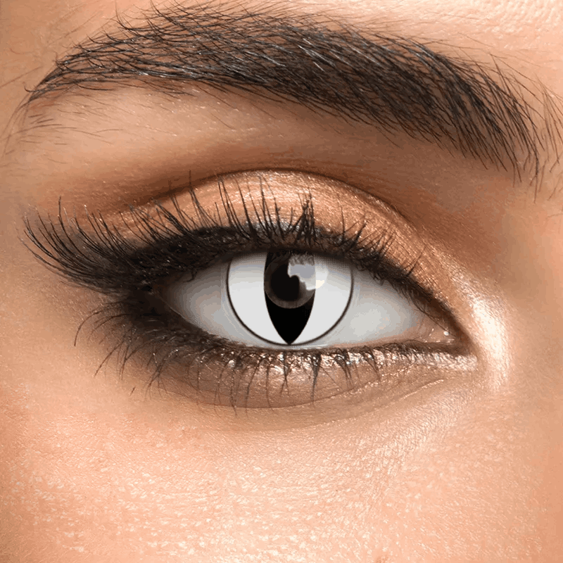 Контактные линзы белые Elite Lens Кэт Кристалл +0,00 14,5 мм 2 шт. Белый (25906409)