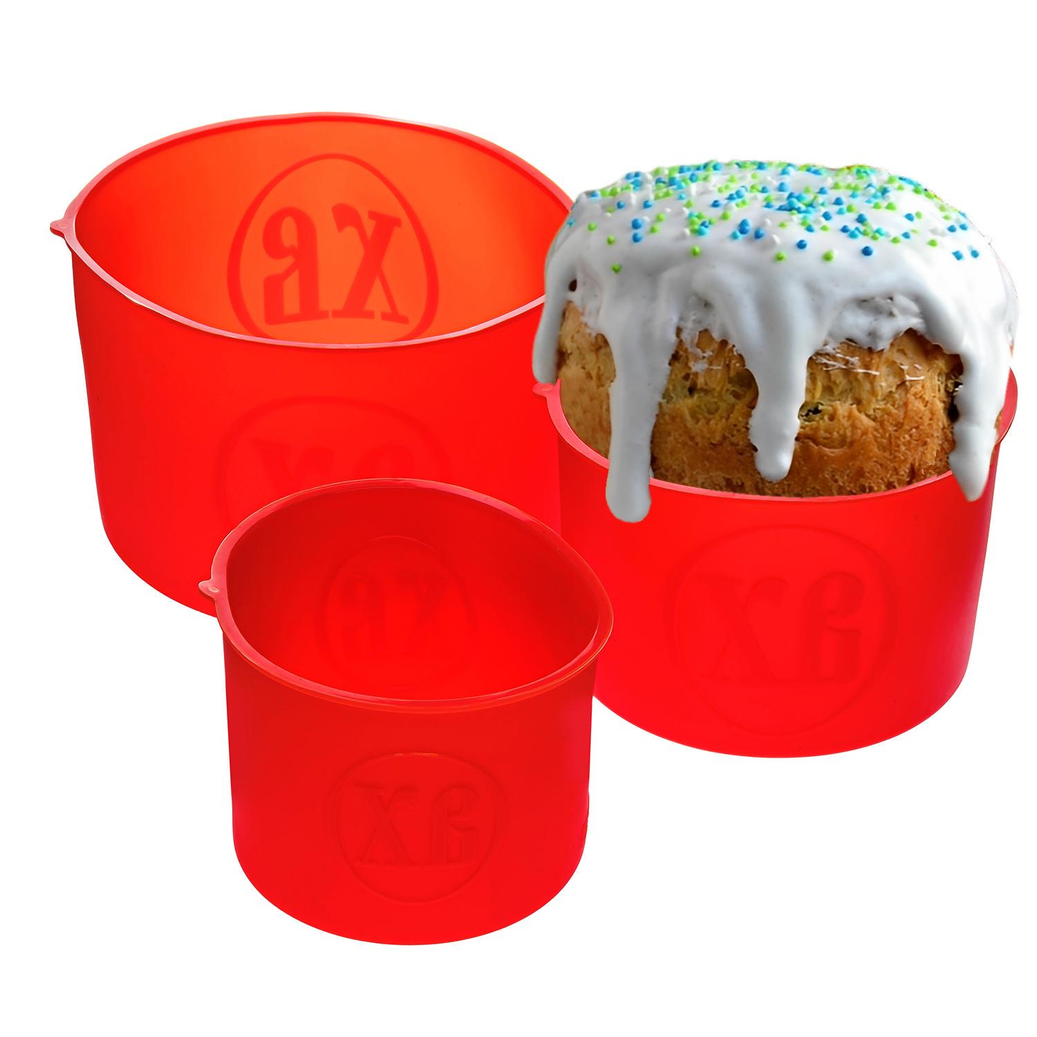 Формы для выпекания куличей и пасхальных куличей 6 шт. Красный/Салатовый (20028058) - фото 13 Формы для выпекания куличей и пасхальных куличей 6 шт. Красный/Салатовый (20028058) - фото 13