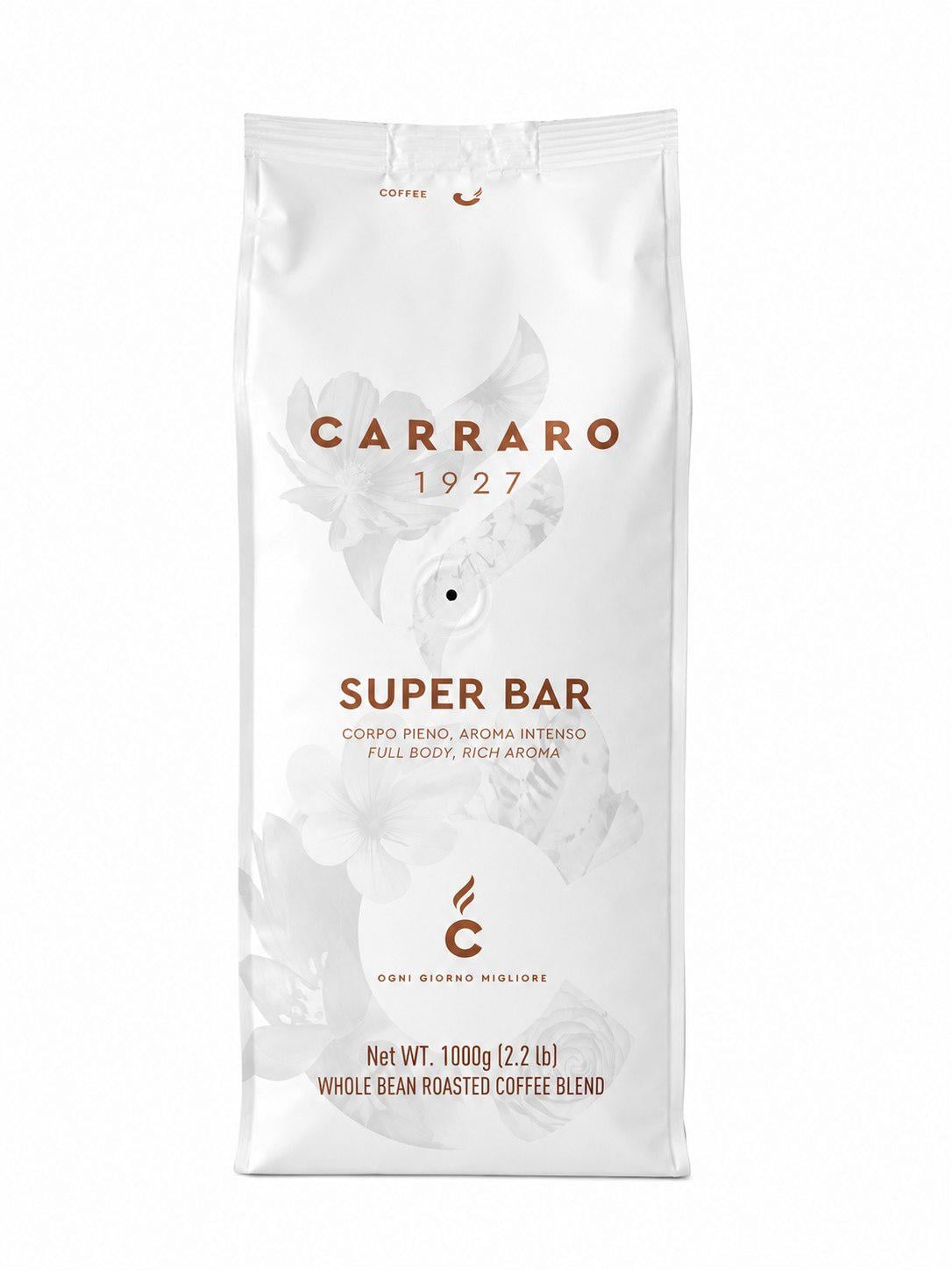 Кава в зернах Carraro Super Bar суміш арабіки та робусти для еспресо 1 кг (36811785)