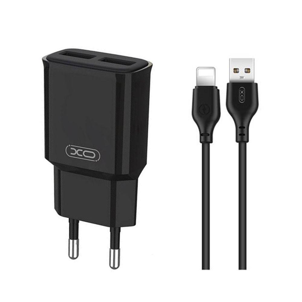 Сетевое зарядное устройство Xo L92C 2USB/2,4A Lightning Black