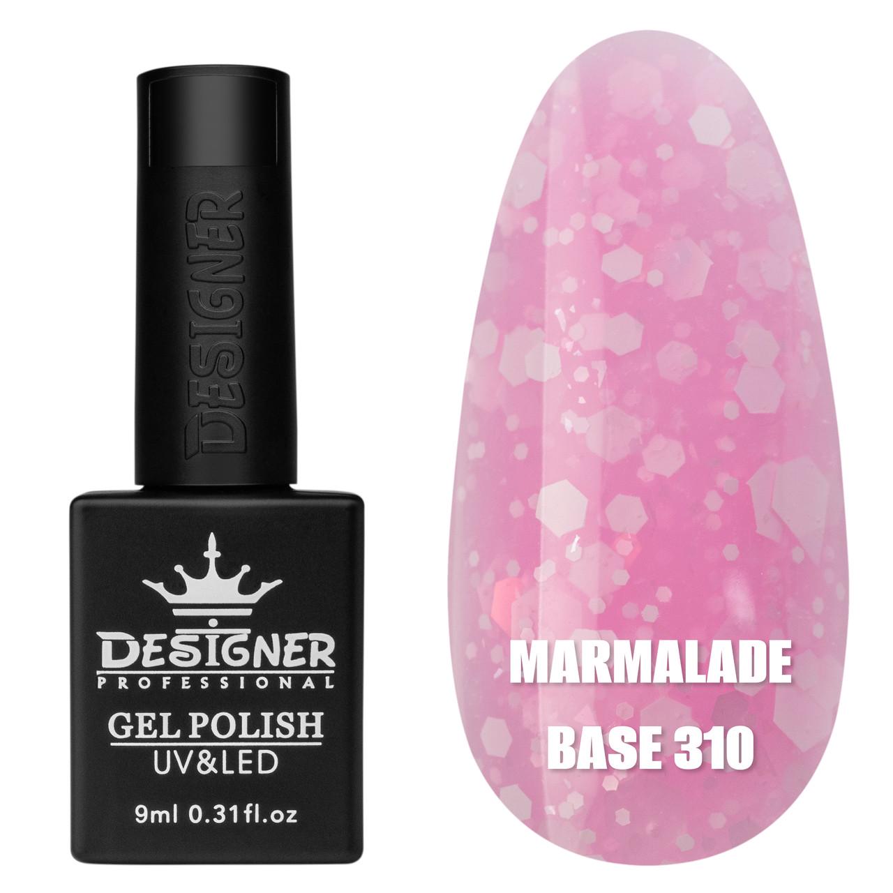 База цветная камуфлирующая Marmalade base Дизайнер шестигранниками 9 мл 310