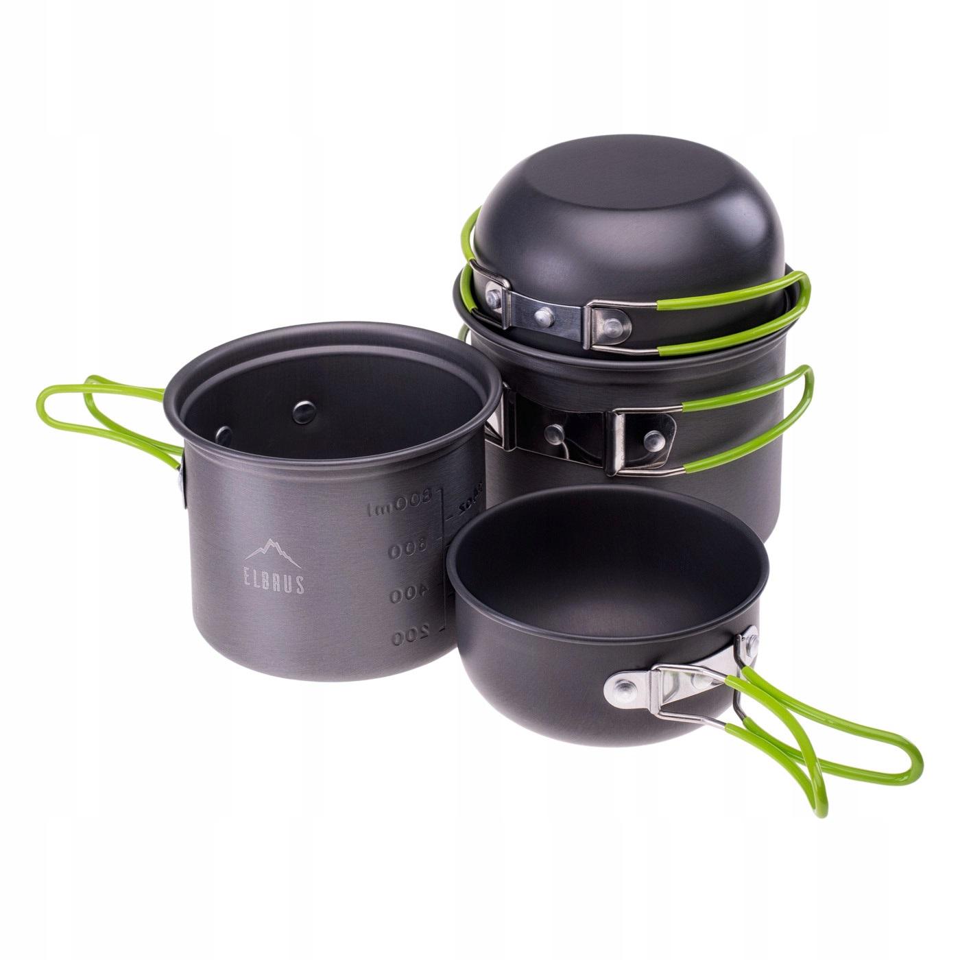 Набір посуду Elbrus Hike Pro Cook 4 SET Grey/Lime (M000161472) - фото 3