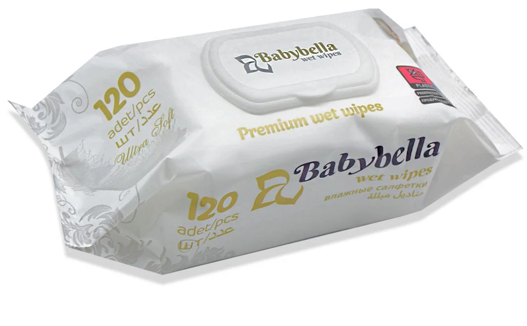 Салфетки влажные BabyBella Baby с клапаном 120 шт. (26453158)