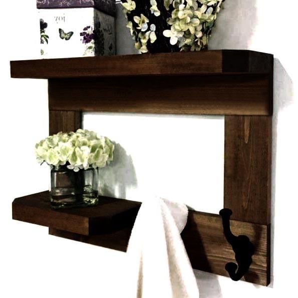 Полка для ванной из дерева Вадерн 1 Капучино (ВНП/10349)