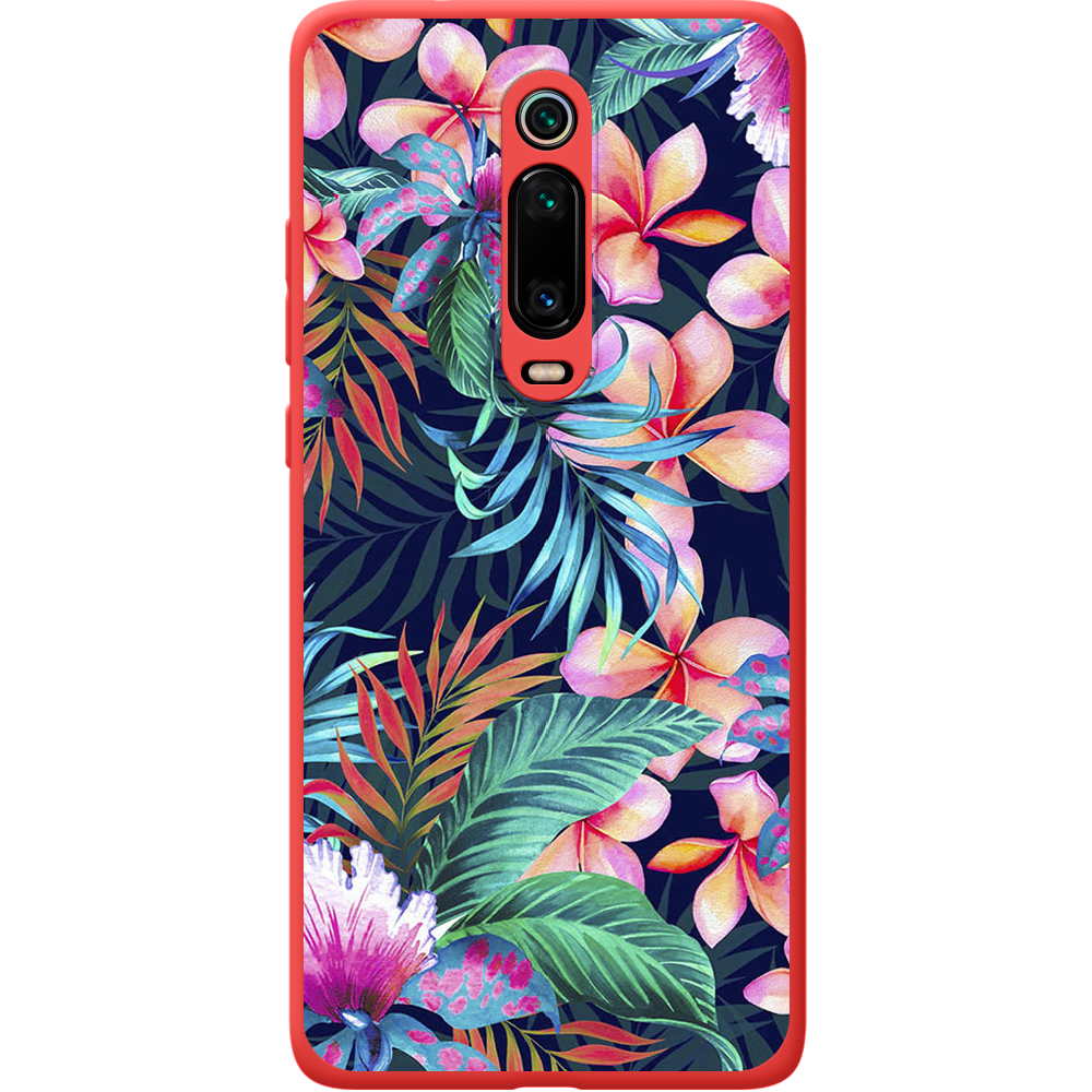 Чехол BoxFace Xiaomi Mi 9T / Mi 9T Pro flowers in the tropics Красный силикон (37376-up1971-43048)