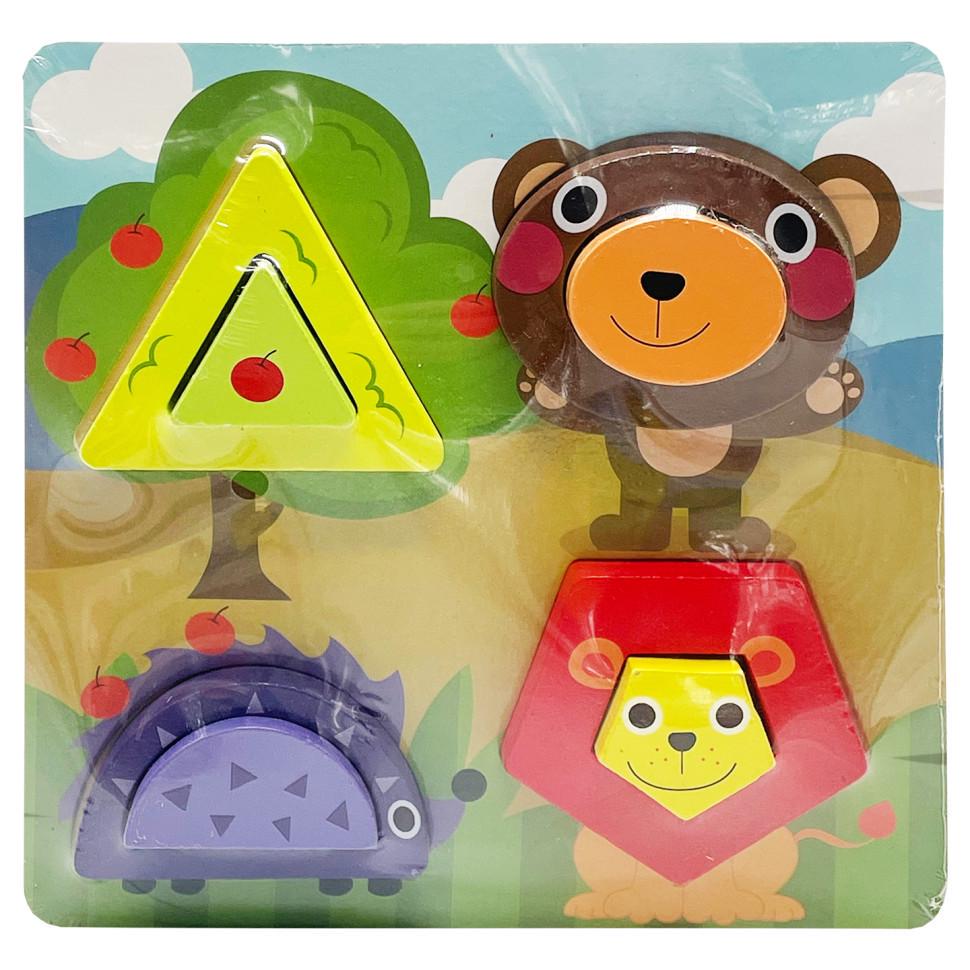 Пазл-вкладиш дерев'яний дитячий 3D Африканські Тварини C15057-2 (RLT48473)