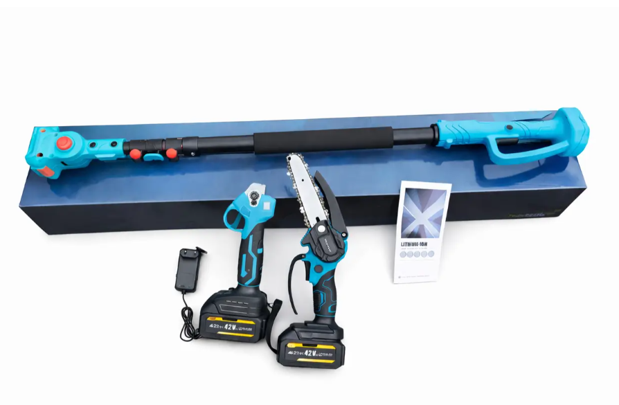 Набір садовий Krafftec 3в1 42V/6 Ah секатор/мініпила/телескопічна штанга 2,7 м (32156992)