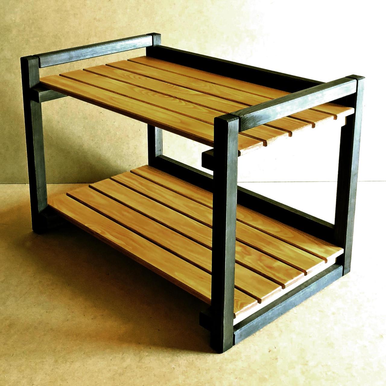 Стеллаж кухонный из дерева Фанбим 2 Венге/Сиена (СТА-21131205) - фото 1