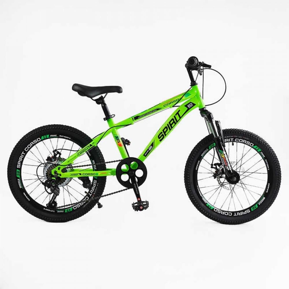 Велосипед Corso 20" SPIRIT 20259 2024 Зелений (ST-20622) - фото 1 Велосипед Corso 20" SPIRIT 20259 2024 Зелений (ST-20622) - фото 1
