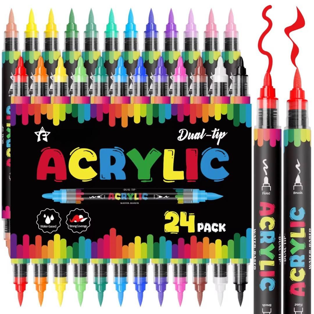 Набор акриловых маркеров Bodasan двухсторонние 24 шт. (FS49)