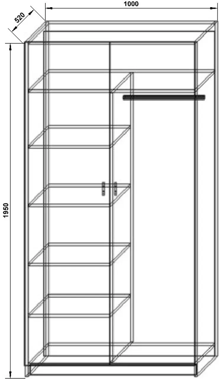 Комплект Дуэт 1950x1500x520 мм Серый (9763588) - фото 5 Комплект Дуэт 1950x1500x520 мм Серый (9763588) - фото 5