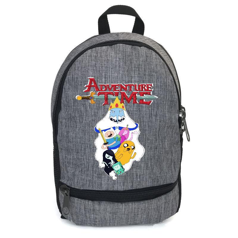 Шкільний рюкзак підлітковий Cappuccino Toys з принтом Adventure time-004 12,5 л Сірий (1404954841)