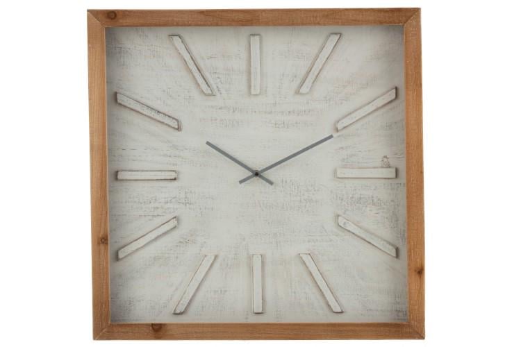 Часы настенные J-LINE квадратные в деревянном корпусе 40х40 см (2909)