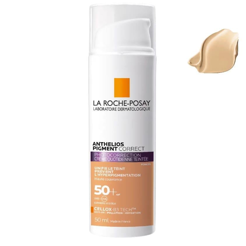 Крем солнцезащитный SPF 50+ La Roche-Posay Anthelios Pigment Correct Creme Quotidienne Teintée - фото 2