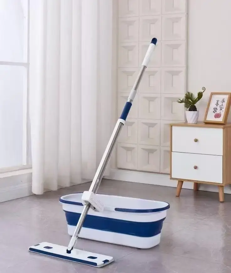 Швабра с отжимом и складным ведром (31886339) Швабра с отжимом и складным ведром (31886339)