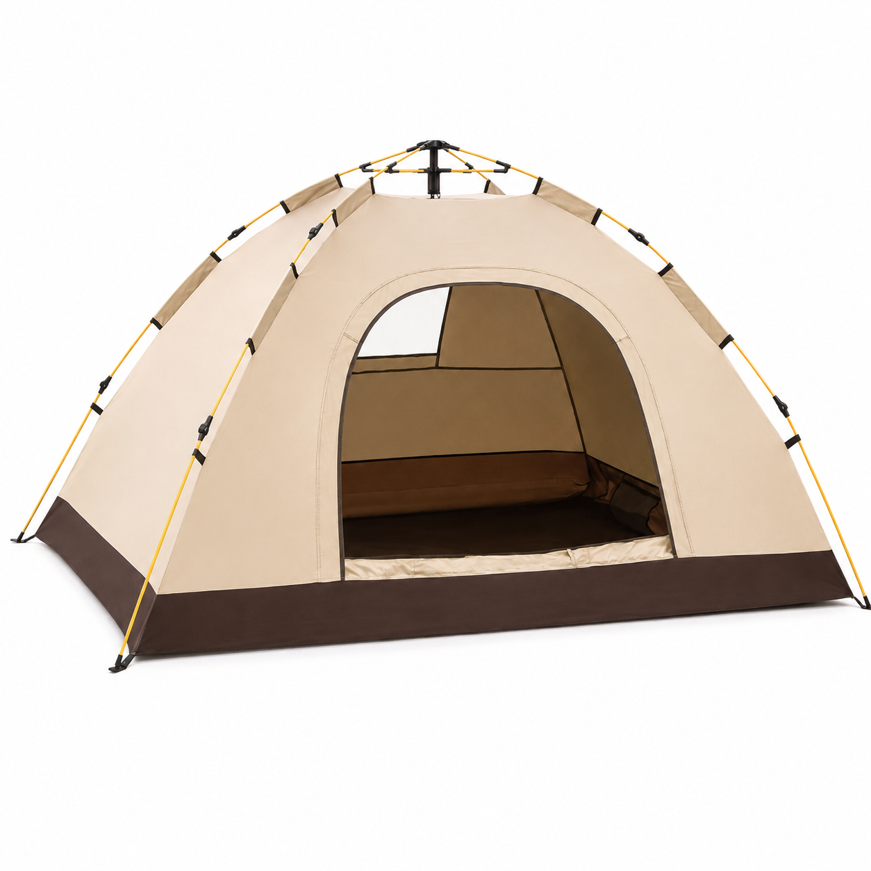 Намет автоматичний туристичний 6-місний 200х250 см Бежевий (35050190)