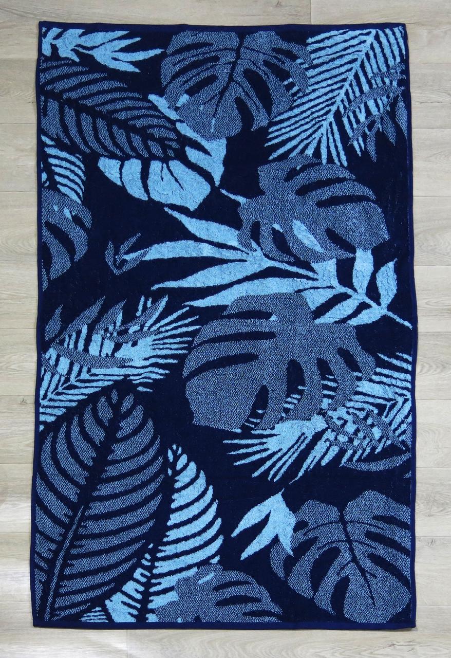 Полотенце пляжное Parisa JYD-030 Листья 70x150 см Синий (28092212)
