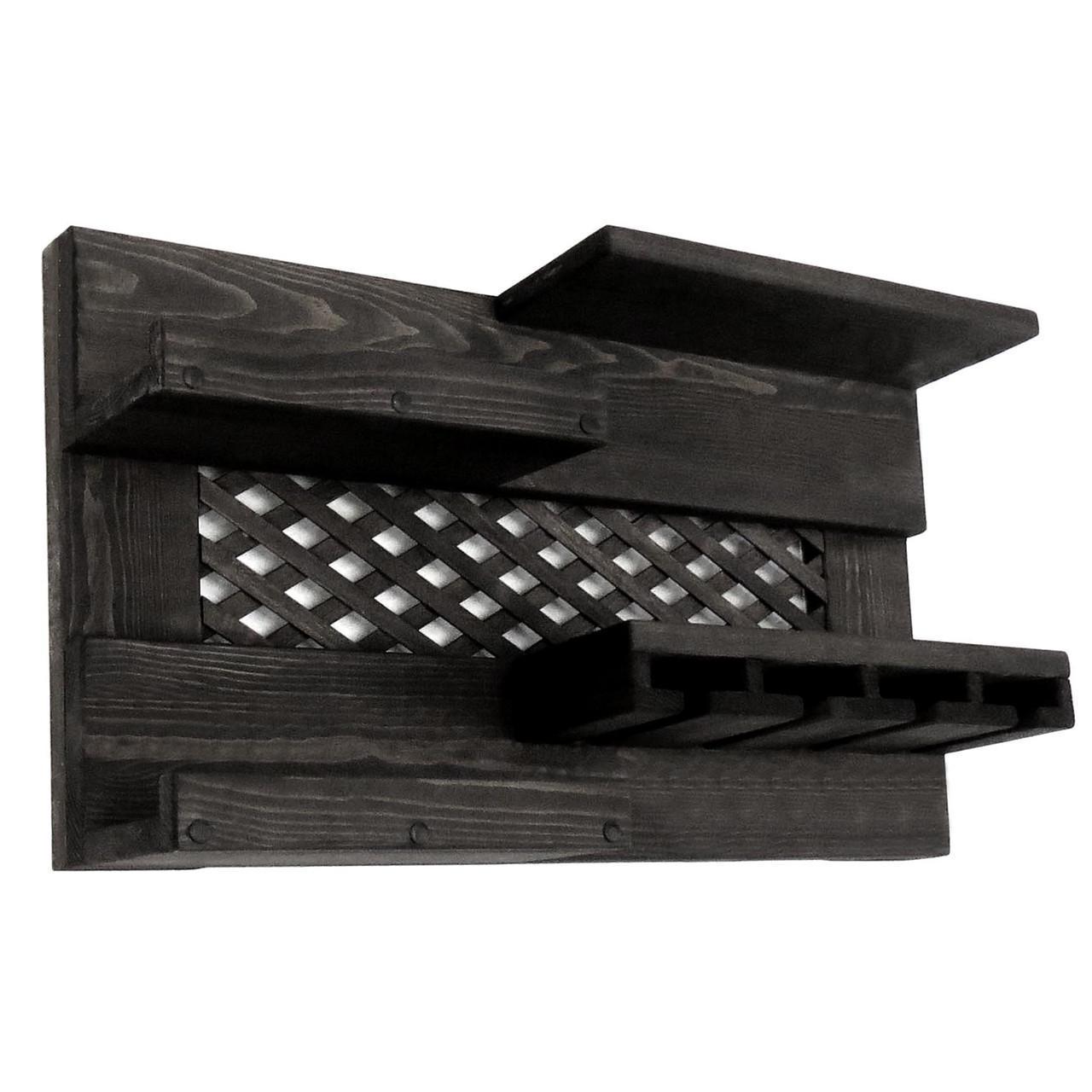 Полка для вина настенная из дерева Тояма Венге (ПНК-001212)