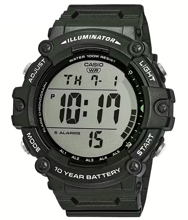 Часы наручные мужские тактические Casio AE-1500WHX-3A с подсветкой