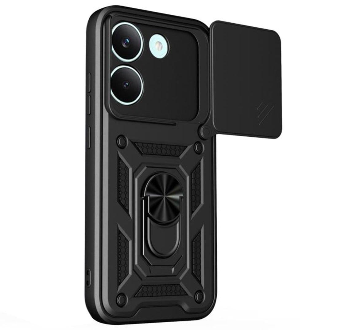 Чохол Primo Shockproof для Poco X8 Pro протиударний з підставкою та шторкою для камери Black (35369910)