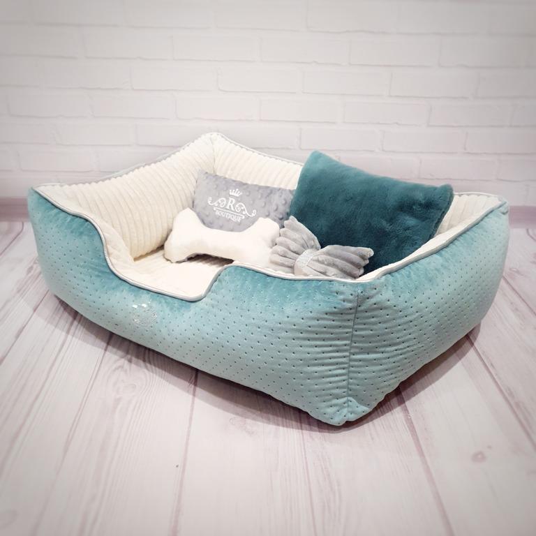 Лежанка для собак Amore mio Cane Брідж Boutique до 16 кг 80х60х23 см (DB-0032)