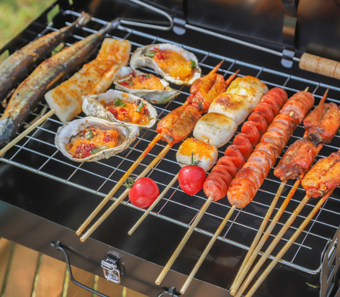 Мангал гриль для шашлыка раскладной с решеткой/вилкой и лопаткой - фото 22 Мангал гриль для шашлыка раскладной с решеткой/вилкой и лопаткой - фото 22