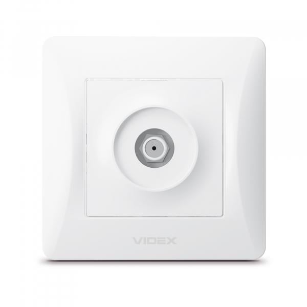 Розетка Videx одинарна супутникова Білий Розетка Videx одинарна супутникова Білий