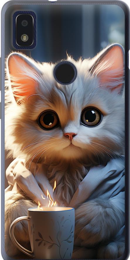 Чехол на ZTE Blade L210 White cat (5646u-2453-42517) Чехол на ZTE Blade L210 White cat (5646u-2453-42517)