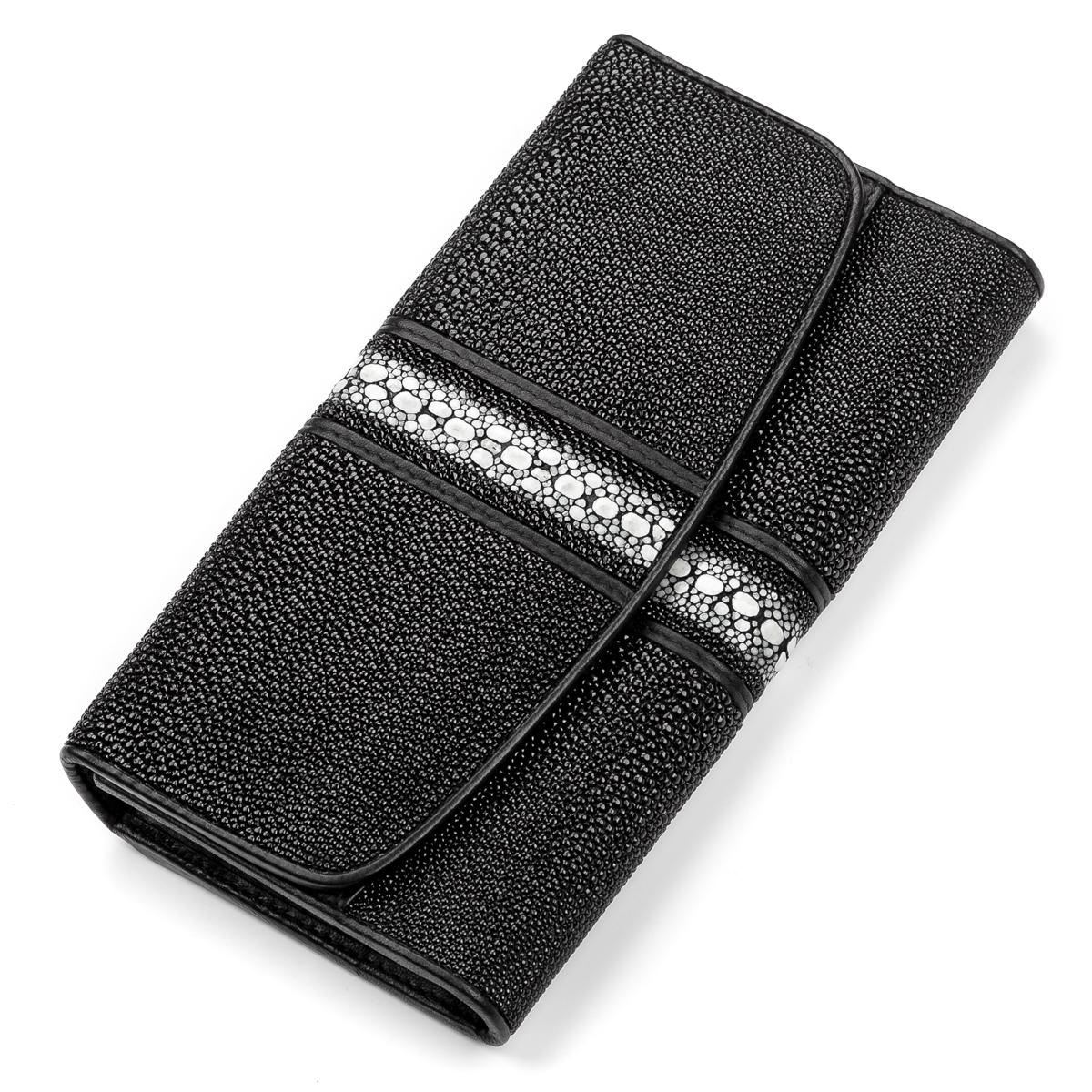 Кошелек женский Stingray leather 18100 кожа Черный